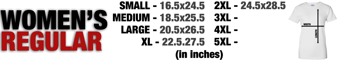 womens regular sizing chart